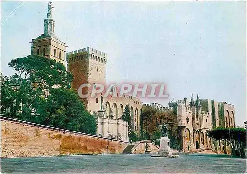 Cartes postales moderne Avignon Vaucluse La Cathedrale et le Palais des Papes