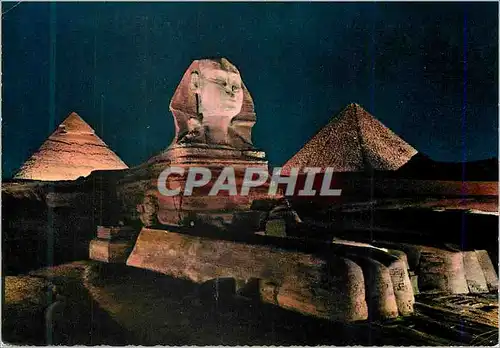 Cartes postales moderne Giza Sphinx and Pyramids Son et Lumiere