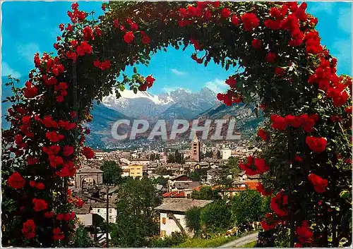 Cartes postales moderne Aosta Vue generale Sur le fond le glacier du Rotfur