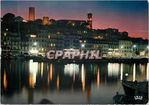 Cartes postales moderne La Cote d Azur Cannes Le Suquet la nuit