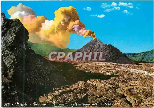 Cartes postales moderne Napoli Vesuvio The small conc inside the crater