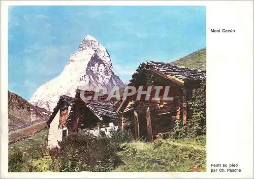 Cartes postales moderne Mont Cervin Peint au pied par Ch Pasche