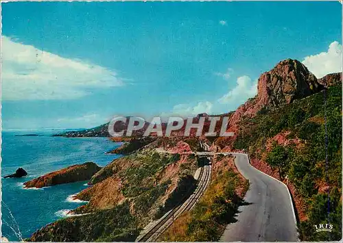 Cartes postales moderne Reflets de la Cote d Azur A travers les Rochers Rouges de la Corniche d Or
