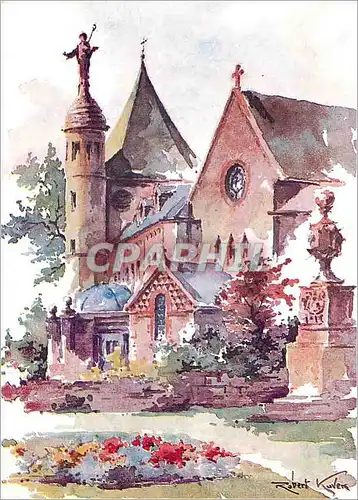 Cartes postales moderne Mont Sainte Odile La Tour et Statue de Sainte Odile