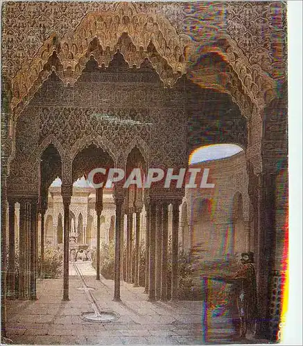 Cartes postales moderne Granada Alhambra Court of the Lion Engraved of the 19th century