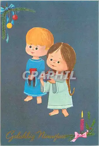 Cartes postales moderne Gelukkig Nieuwjaar Ten bote der blinden van de vzwd de zon in de nacht Maffle