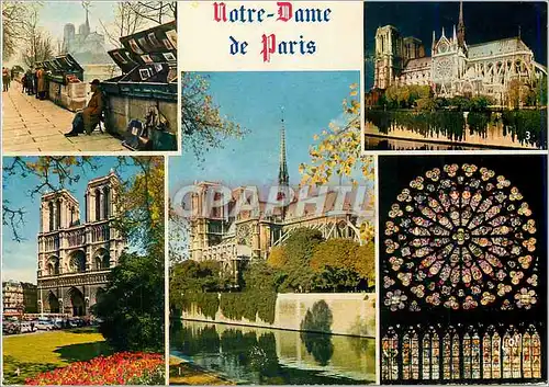 Cartes postales moderne Couleurs et Lumiere de France Paris Notre Dame Un des chefs d oeuvre de l architecture gothique