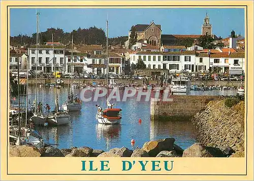 Cartes postales moderne Couleurs de Vendee Merveille de l Atlantique Ile d Yeu Vue generale de Port Joinville