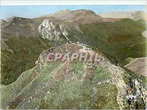 Moderne Karte En Avion Au Dessus de Massif du Puy Mary Cantal Le Sommet du Puy Mary