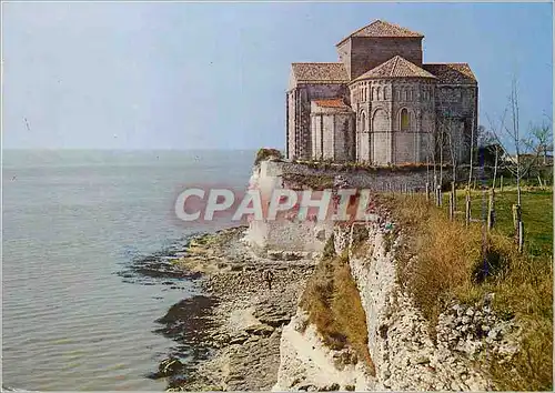 Moderne Karte Talmont Eglise du xiie construite sur un rocher battu par la mer elle fut souvent consolidee et