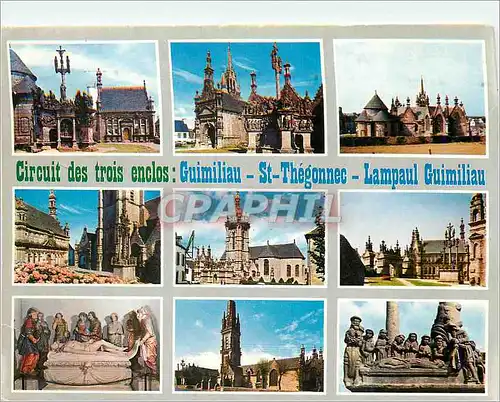 Cartes postales moderne Couleurs de Bretagne Circuits des Trois enclos Les enclos de Guimilau St Thegonnec Lampaui Guimi