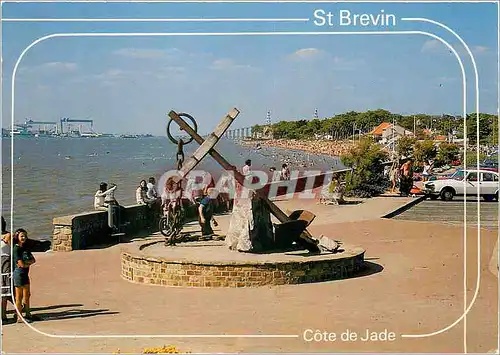 Cartes postales moderne St Brevin Cote de Jade L Esplanade la plage et le pont sur la Loire