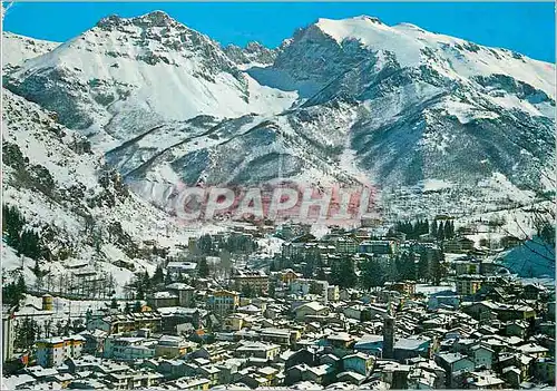 Moderne Karte Limone Piemonte Panorama invernale