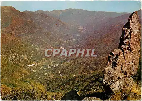 Moderne Karte Massif de l Aigoual La Quille et les lacets dans la Vallee de Valleraugue