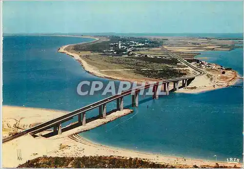 Cartes postales moderne Ile de Noirmoutier Le Pont reliant l Ile au Continent Longueur Largeur Hauteur piles