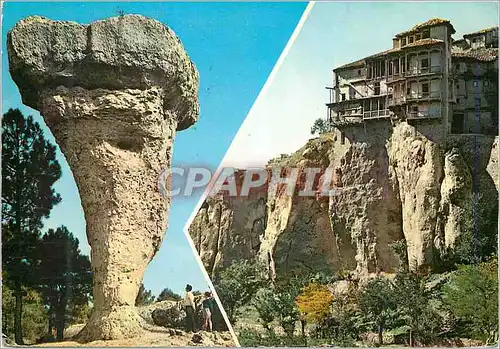 Cartes postales moderne Cuenca Casas Colgadas y la Ciudad Encantada Maisons Suspendues et la Cite Enchantee