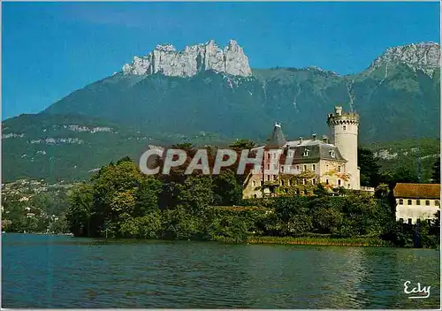 Moderne Karte Images de Chez Nous Lac d Annecy Haute Savoie Le Chateau du Duingt origine xie s En fond les Den
