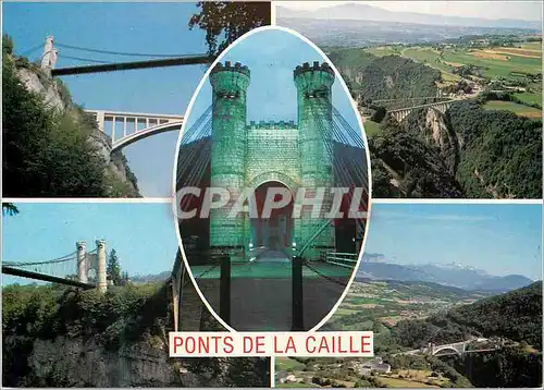 Moderne Karte Ponts de la Caille Haute Savoie Hauteur Longueur vieux pont nourveau pont