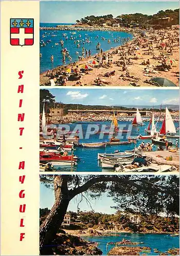 Cartes postales moderne La Cote d Azur Varoise Saint Aygulf Var La grande plage Le Port La Plage du Pebrier