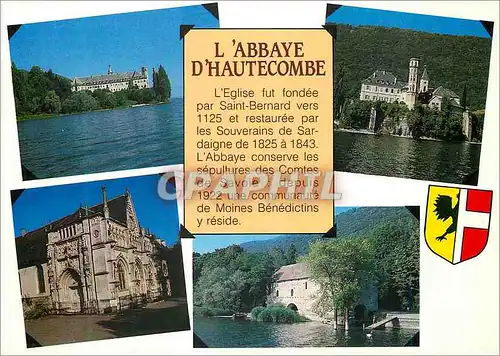 Moderne Karte Images de Chez Nous Sur les rives du Lac Bourget Savoie L Abbaye d Hautecombe La Facade sud