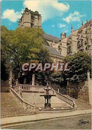Cartes postales moderne Le Mans Sarthe La Cathedrale et le Jet d eau