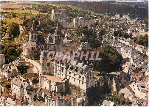 Cartes postales moderne Chateau de Loches I et L La Cite Medievale Le Logis Royal xiv et xvi L Eglise St Ours xiii et le