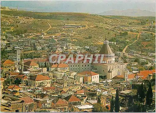 Cartes postales moderne Nazareth Partial View Centre The Church of the Annunciation