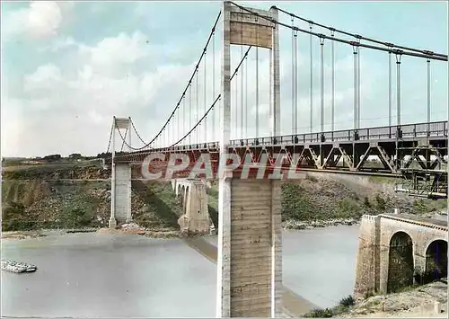 Moderne Karte En Bretagne A La Roche Bernard le nouveau Pont qui surplombe l Estuaire de la Vilaine restes de