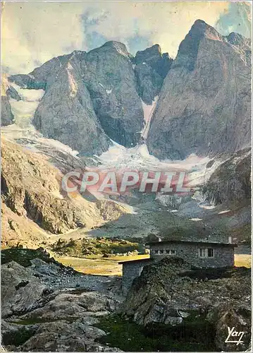 Cartes postales moderne Refuge des Grandes Oulettes de Gaube de Club Alpin Francais Glacier des Oulettes et face Nord du