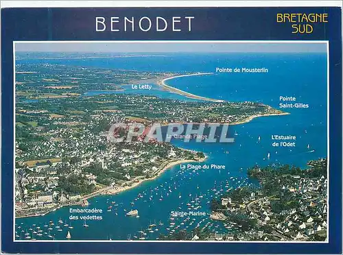 Cartes postales moderne Couleurs de Bretagne Benodet Finistere Vue generale