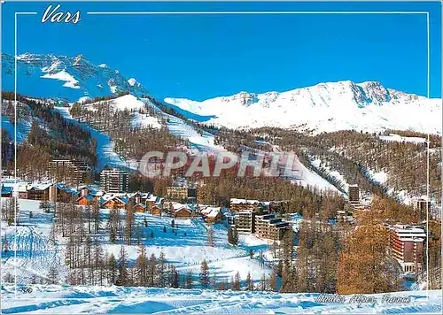 Moderne Karte Les Hautes Alpes Vars La station au couer des melezes et dominee par les Cretes de l Eyssina