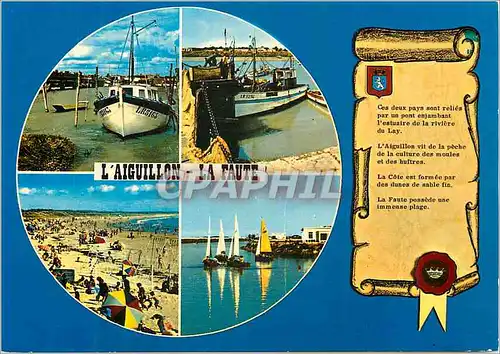 Cartes postales moderne L Aiguillon La Faute Vendee Bateaux de peche