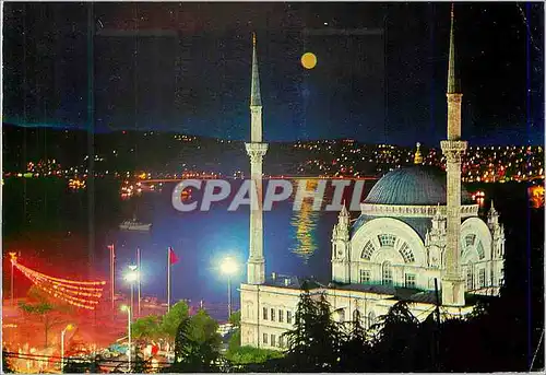 Cartes postales moderne Istanbul ve Guzellikleri Dolmabache Mosquee de and Bosphorus