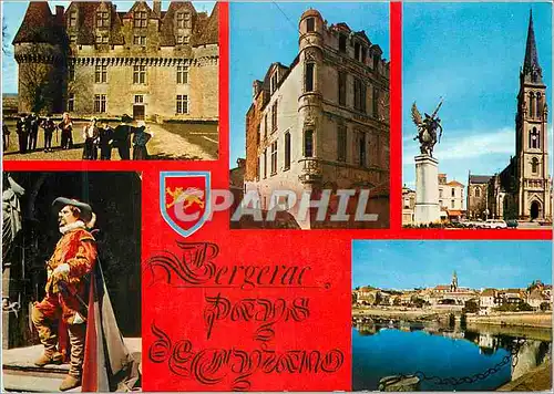 Cartes postales moderne Bergerac Dordogne Le chateau de Monbazillac Le chateau Henri IV L eglise Cyrano de Bergerac Les