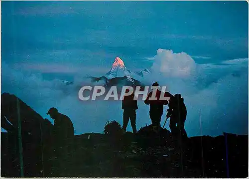 Moderne Karte Le Mont Cervin au lever du soleil