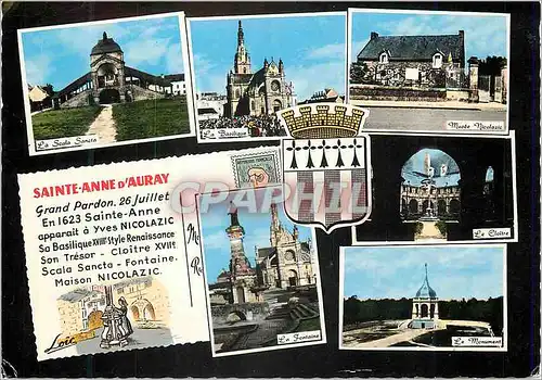 Cartes postales moderne Saint Anne d Auray Grand Pardon Juliet En Sainte Anne apparait a Yves Nicolazic Sa Basilique Sty