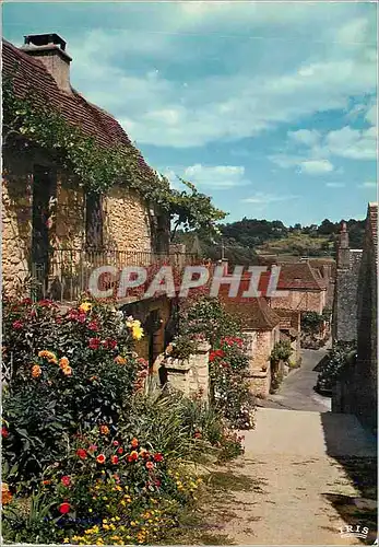 Cartes postales moderne Dordogne Pittoresque Domme Vieilles rues et maisons prix concours du village fleuri