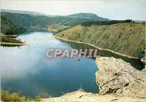 Moderne Karte La retenue du Barrage de Grandval aux bords du Viaduc de Garabit du Barrage