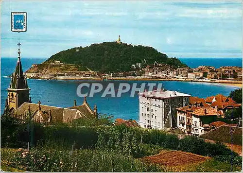 Cartes postales moderne San Sebastian Vue de la Coquite et Mont Urgull