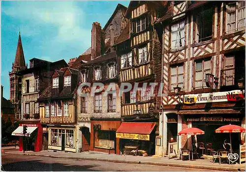 Cartes postales moderne Lisieux Calvados La Rue Henri Cheron Vieilles maisons