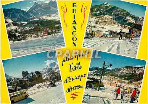 Cartes postales moderne Briancon Ville de Sports d Hiver Le Melezin et la vallee de la Durance la citadelle endormie sou