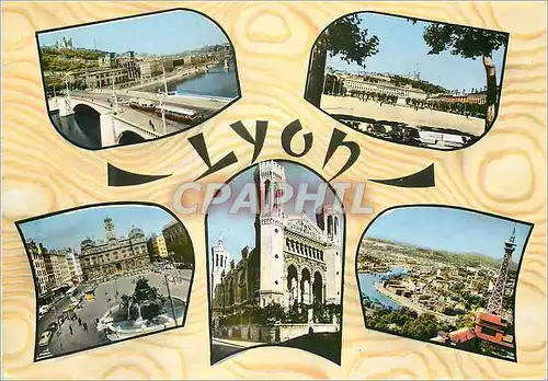 Moderne Karte Souvenir de Lyon