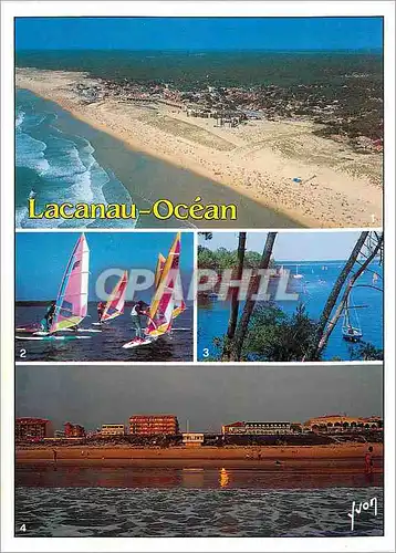 Cartes postales moderne Couleurs et Lumiere de France La Cote Aquitaine Lacanau Ocean Gironde Vue aerienne Planches a vo