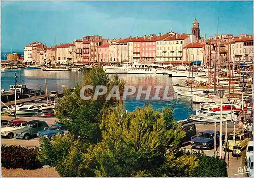 Moderne Karte La Cote d Azur Varoise Saint Tropez Le port Bateaux de peche