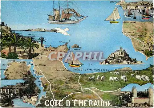 Cartes postales moderne Cote d Emeraude Baie du Mont Saint Michel