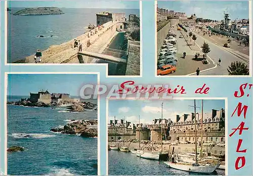 Cartes postales moderne Saint Malo Cite Corsaire Vue sur les Remparts Les Remparts vers le chateau
