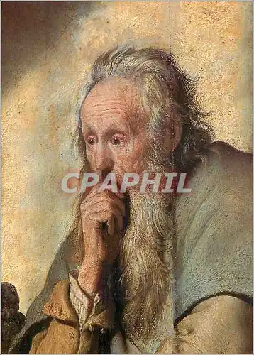 Cartes postales moderne Rembrandt Harmensz van Rijn Der Apostel Paulus im Gefangins Ausschnit Staatsgalerie Stuttgart