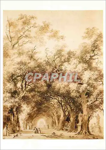 Cartes postales moderne Jean Honore Fragonard L allee ombreuse Lavis de bistre Musee du Petit Palais Paris