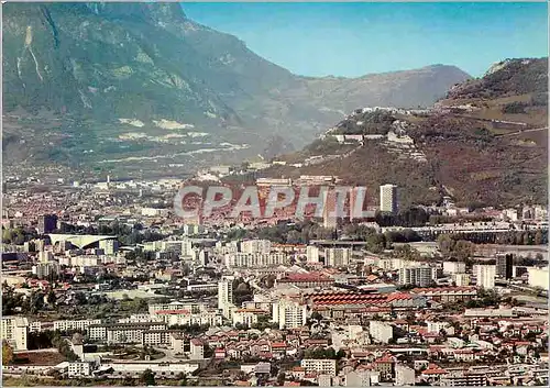 Moderne Karte Grenoble Ville olympique Vue generale au premier plan Saint Martin d Heres au fond a gauche les