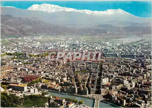 Moderne Karte Grenoble Ville olympique Vue aerienne de l entree Nord de la ville